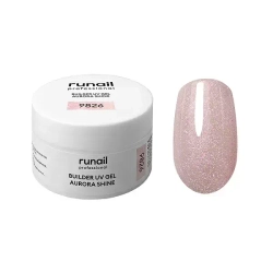 Гель c шиммером BUILDER UV GEL AURORA SHINE RuNail, 15г №9826