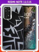Дизайнерский чехол из пластика для XIAOMI REDMI NOTE 11 / 11S с усиленной защитой камеры и глянцем