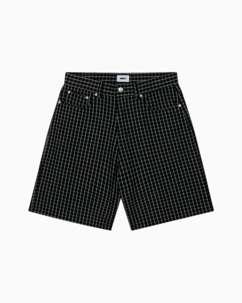 Шорты джинс. Obey Plaid Baggy Denim Short