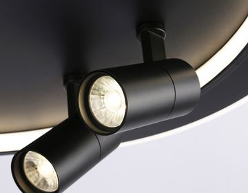 Настенно-потолочный светодиодный светильник с пультом 65W 3000K-6400K FL51393/1+2 BK черный Comfort LineTech Ambrella
