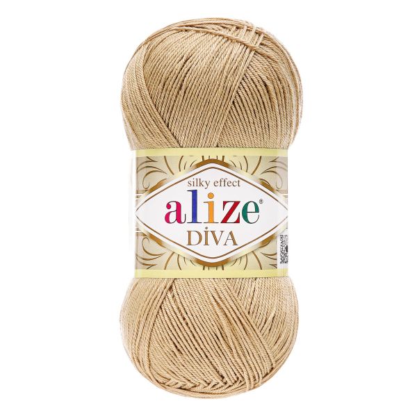 Пряжа Alize (Ализе) Diva / уп.5 мот. по 100 г, 350м, 368 бежевый A