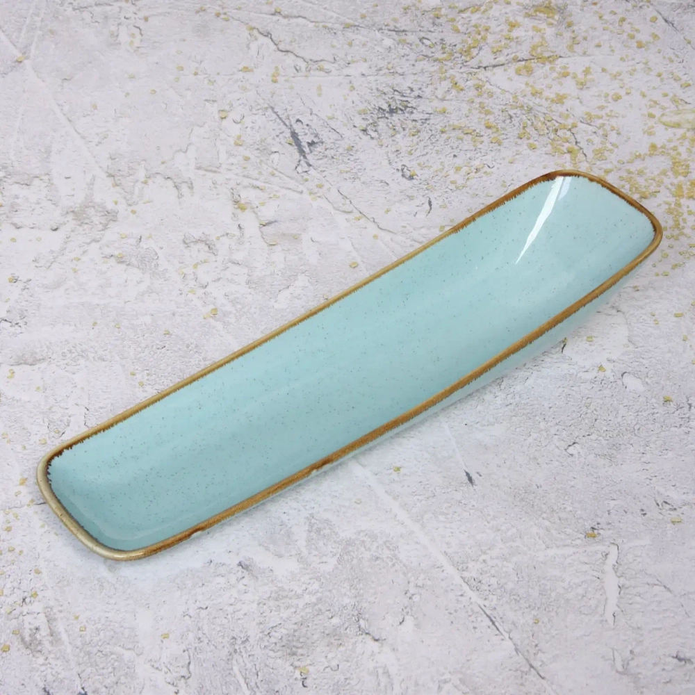 Тарелка керамическая «Tiffany Blue» сервировочная 36*9,5*5,5см