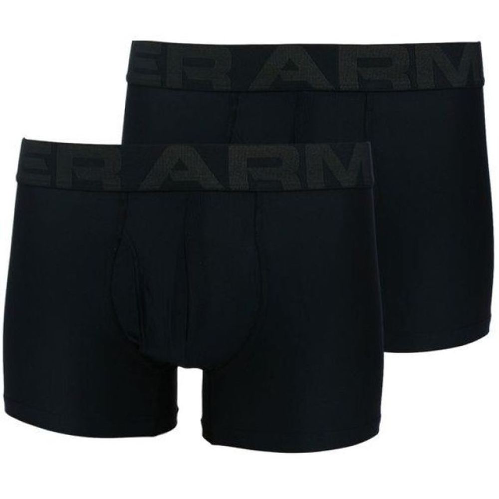 Мужские спортивные боксеры Under Armour Tech 3in 2 Pack - черный