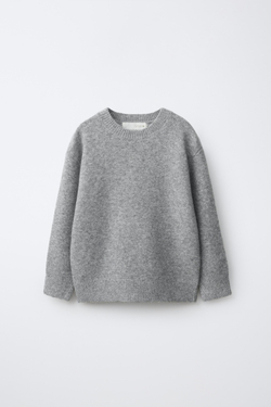 ZARA ОДНОТОННЫЙ СВИТЕР, СЕРЫЙ