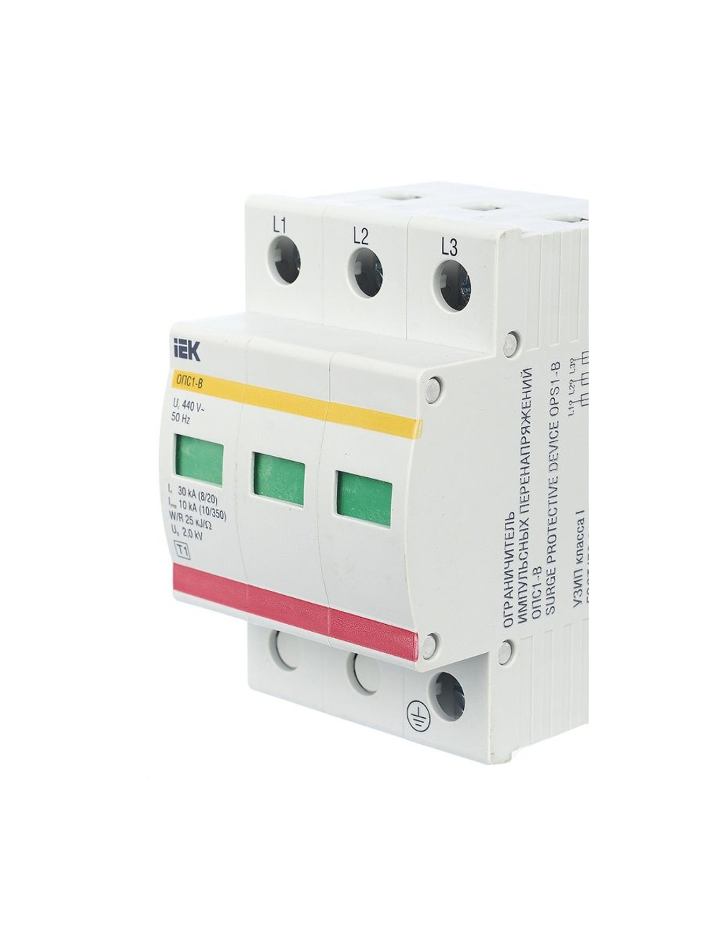 Ограничитель перенапряжения ОПС1-B 3P KARAT IEK MOP20-3-B