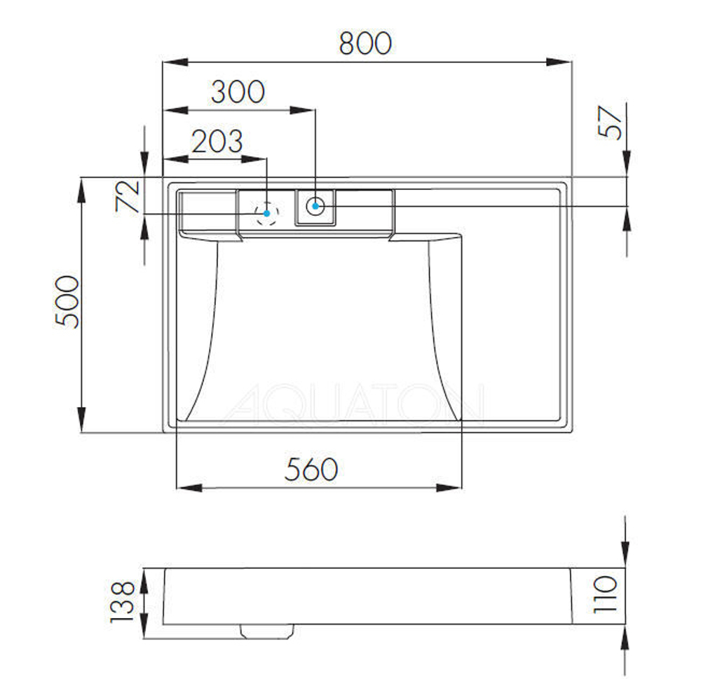 Раковина AQUATON Рейн 80 (1A72113KRW010)