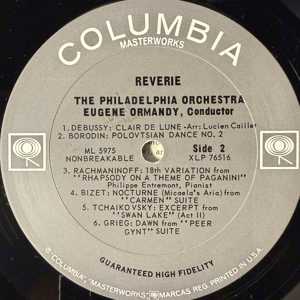 The Philadelphia Orchestra - Reverie (США 1966г.)Т