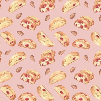 Итальянское печенье на розовом / Italian cookies on pink