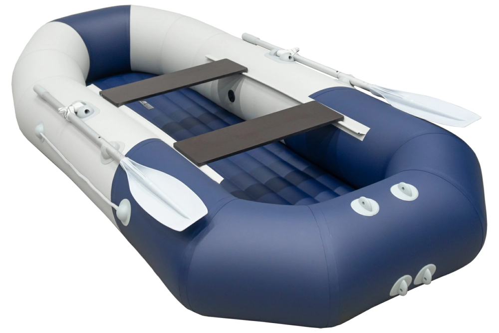 Лодка Таймень NX 270 НД, 2700*1300*360 мм., цвет серый - синий