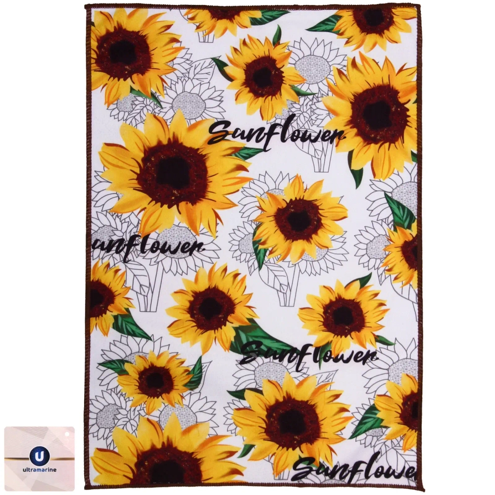 Полотенце кухонное «Summer - Подсолнухи» 40*57 см, микрофибра 200 гр/м2