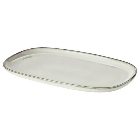 Тарелка декоративная IKEA GLADELIG (ГЛАДЕЛИГ), Серый, 31x19 см
