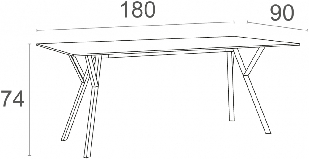 Стол пластиковый Siesta Contract Max Table 180, белый