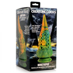 Фантазийный фаллоимитатор в форме щупальца Monstropus Tentacled Monster Silicone Dildo - 21,6 см. (Цвет: зеленый с желтым)