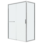 Душевое ограждение Grossman Style 100.K33.05.120.10.00-200.K33.05.90.10.00 (120х90х195) раздвижная,хром,стекло прозрачное,2 места
