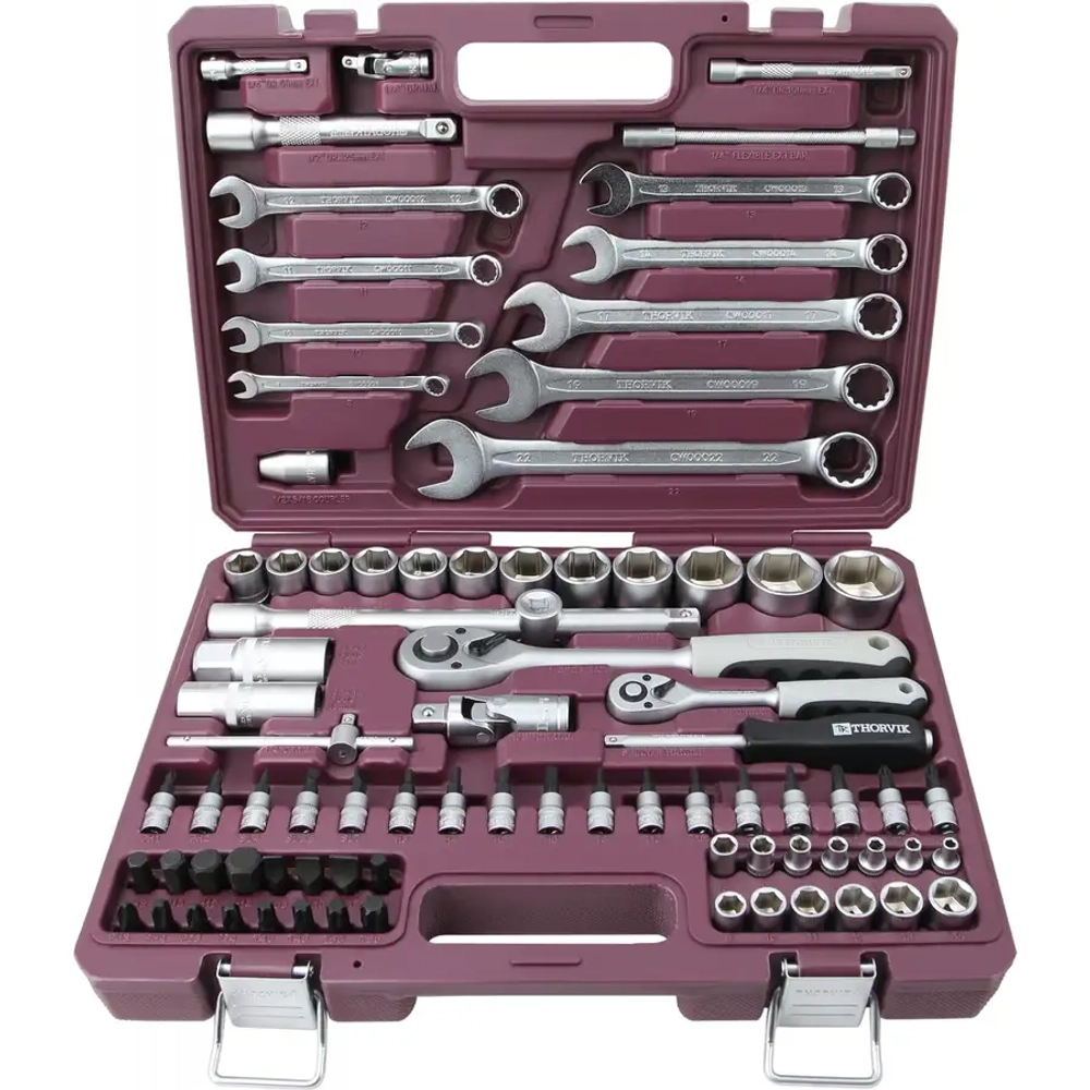 Набор инструмента универсальный 1/4", 1/2"DR, 82 предмета THORVIK UTS0082