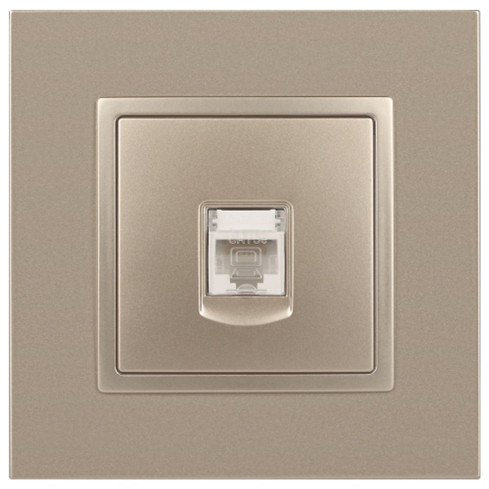 Розетка ЭРА Elegance 14-3107-04 информационная RJ45 IP20 шампань | Эра Elegance