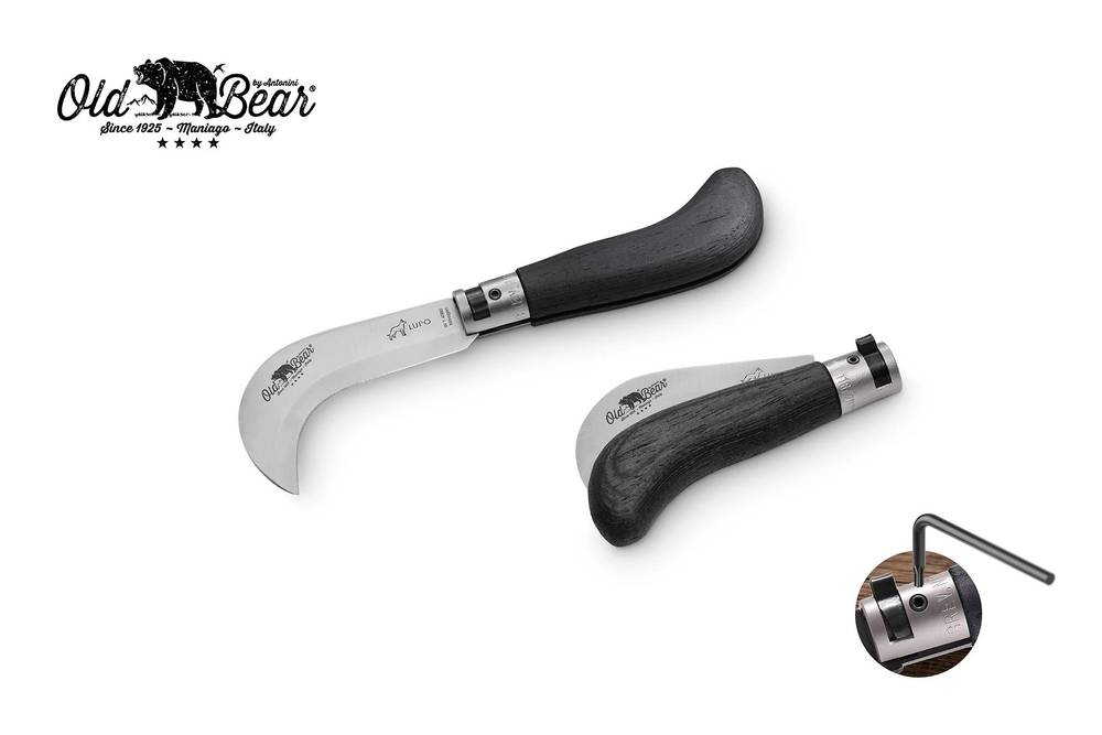 Нож складной Old Bear Pruning чёрный ламинат