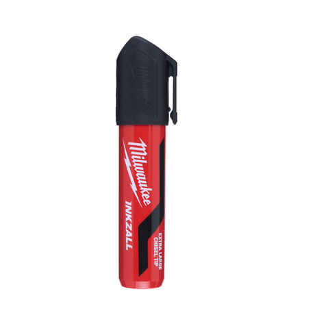 Маркер строительный черный 1 шт СУПЕР БОЛЬШОЙ Milwaukee INKZALL Black XL Chisel Tip, для ОСП, бетона, деревянных, металлических, пластиковых и керамических поверхностей 4932471558