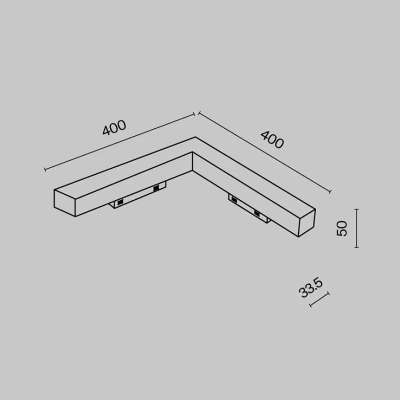 Трековый светильник Базис угловой / Basis Angle Gravity 3000K 24Вт 120°, TR078-2-24W3K-W. TM Maytoni