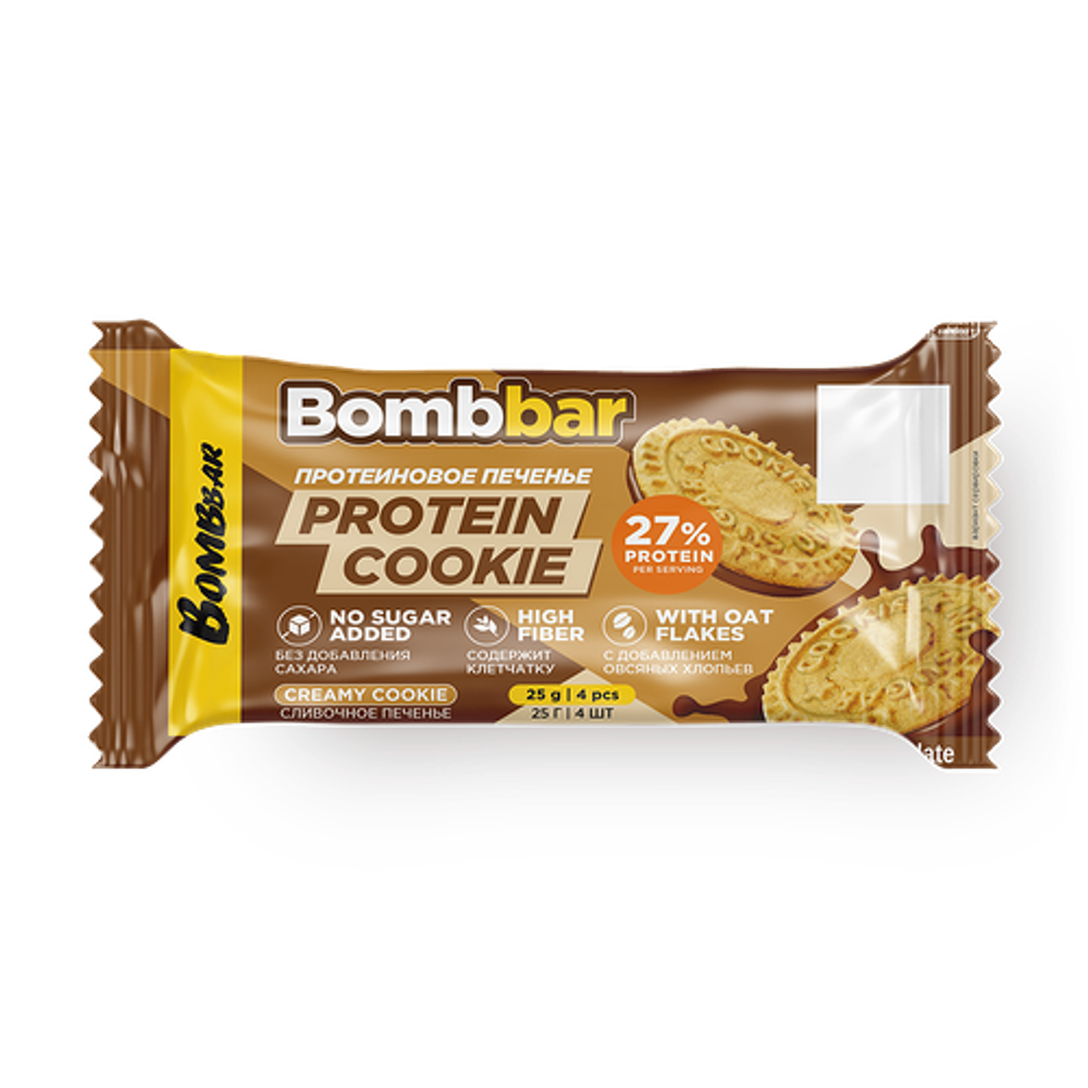 Печенье "BOMBBAR" глаз. слив. 25г