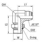 Штуцер FRA90 JIC 1/2" UNF1/2"