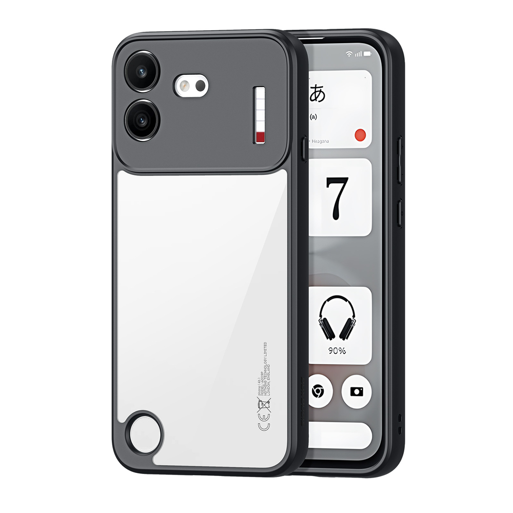Чехол прозрачный с черными рамками для Nothing Phone 4b, серия Aimo Series от Dux Ducis