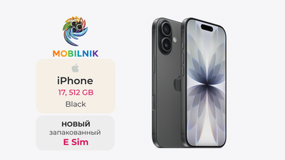Apple iPhone 17 512ГБ Black (Без RuStore) E sim
