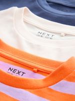 Футболка для девочки Next E44-342, 3 шт., Темно-синий, Бежевый, Оранжевый