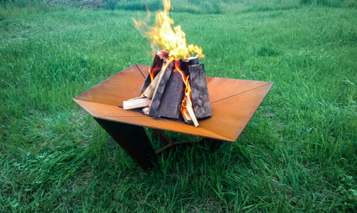 Чаша для костра из кортена NOX HEXAGON 3