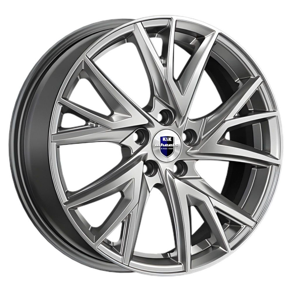 Диск Литой КиК Кайлас (КС1054) 6.5 x R18 5x114.3 D66.6 ET37 Дарк платинум