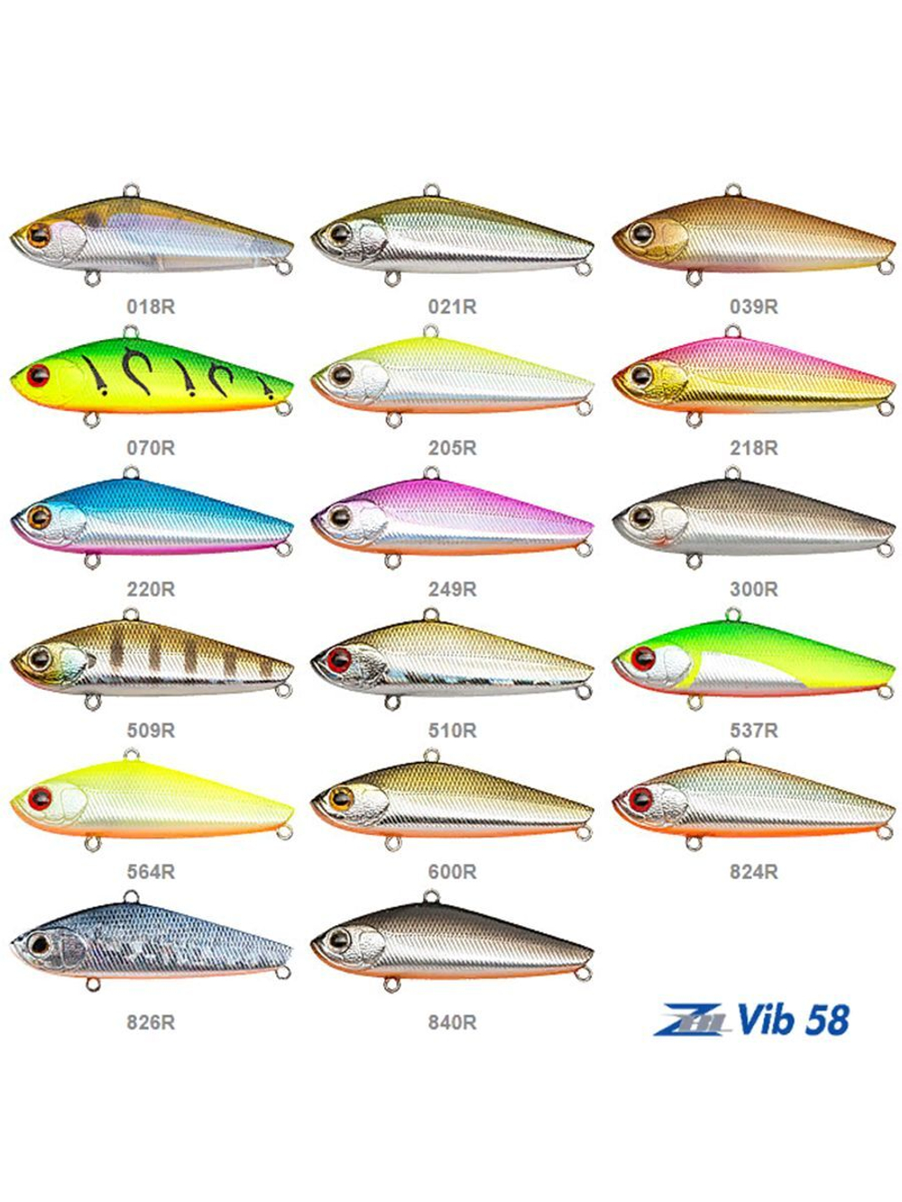 Воблер для рыбалки ZIPBAITS ZBL System VIB 58 13G, 58мм, 13.0гр., заглубление 2.0-3.0м., цвет 300R, тонущий