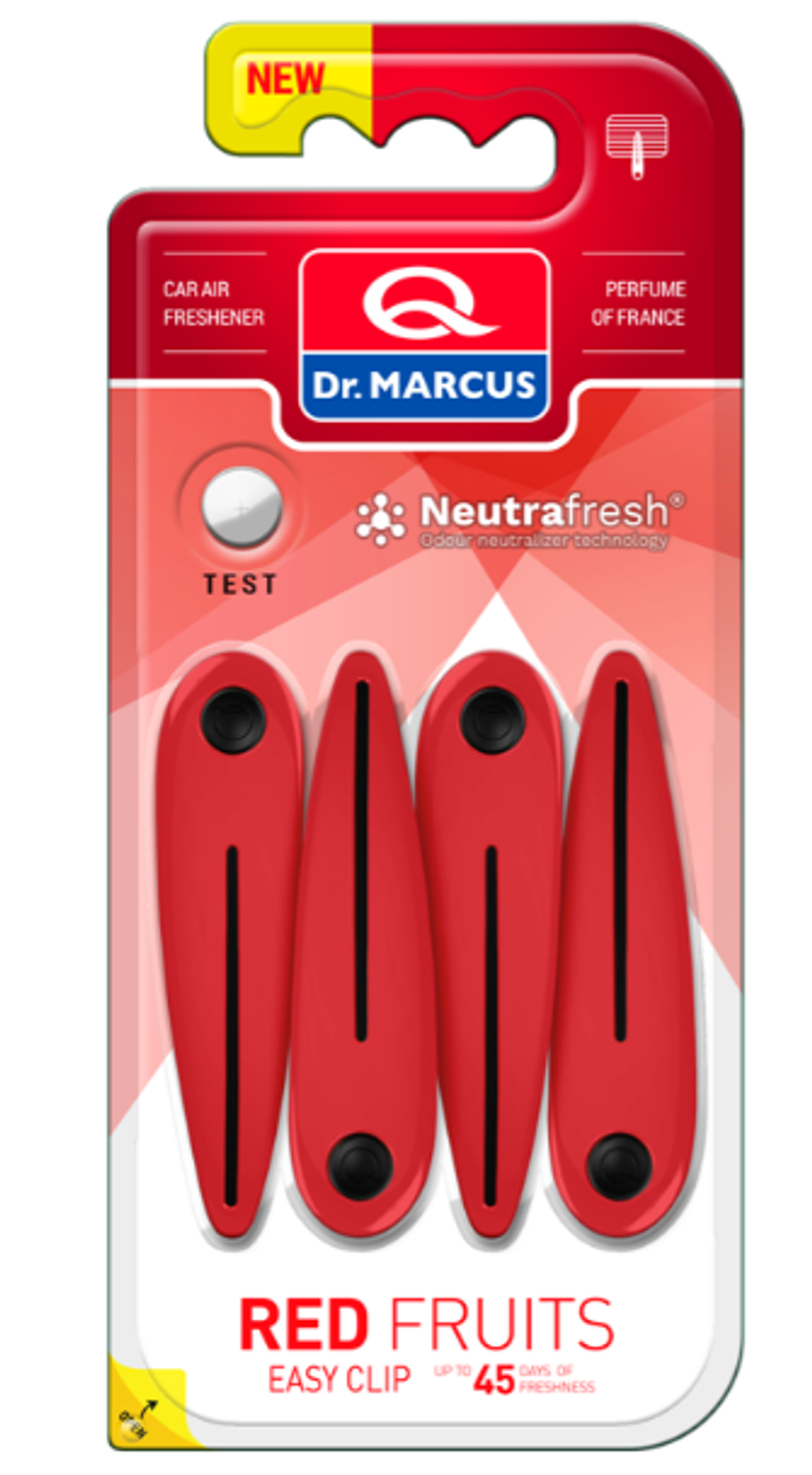 Ароматизатор на обдув Dr Marcus CLIP  (прищепки по 4шт) Красные Фрукты/Red Fruits