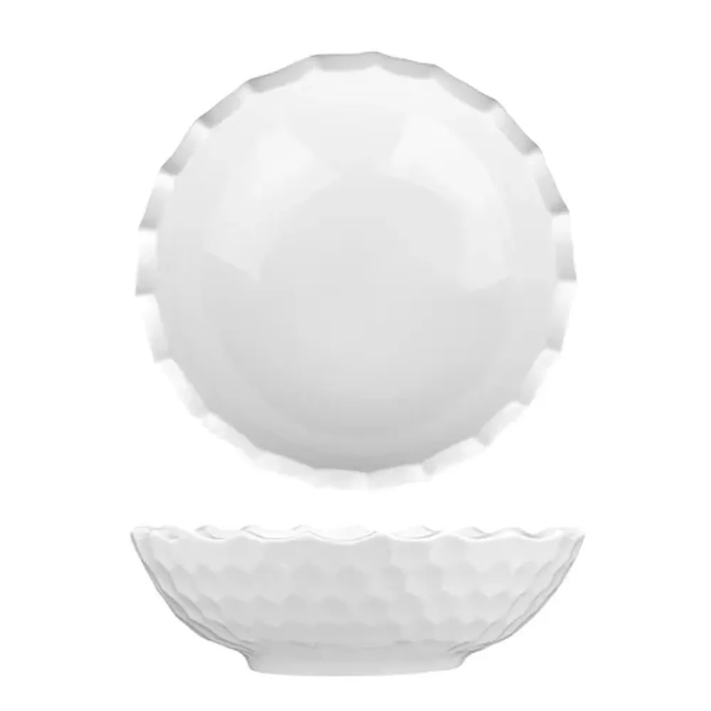 Салатник 1500 мл d 26,5 см h8 см Crush Honeycombs белый фарфор P.L. Proff Cuisine [1]