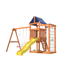 Детская площадка Fun Land с сеткой стенкой и плетенным креслом