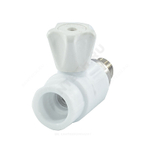 Кран шаровой PP-R белый Дн 25х1/2" НР прямой для радиатора VALFEX 10149125
