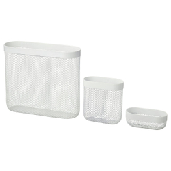 IKEA SKÅDIS  (ИКЕА СКОДИС)  -  Корзина для хранения, 3 шт. - белый