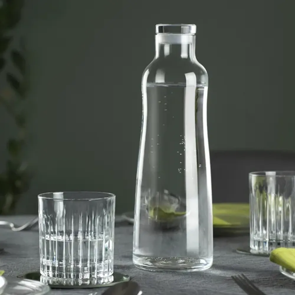 Кувшин 1 л графин бутылка с крышкой хр. стекло Eco Bottle d 9 см h27,2 см RCR [1]