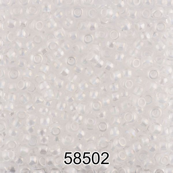 Бисер Preciosa 10/0 (2.3 мм), 500 г, 58502 (Ф544) прозрачный/перл.