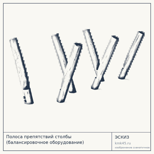 Полоса препятствий столбы (балансировочное оборудование)