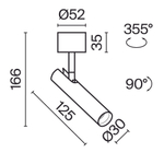 Потолочный светильник Technical C141CL-L125-6W3K-B