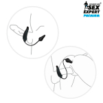 Черная вибронасадка с анальной втулкой Bior Toys Sex Expert SEM-55240