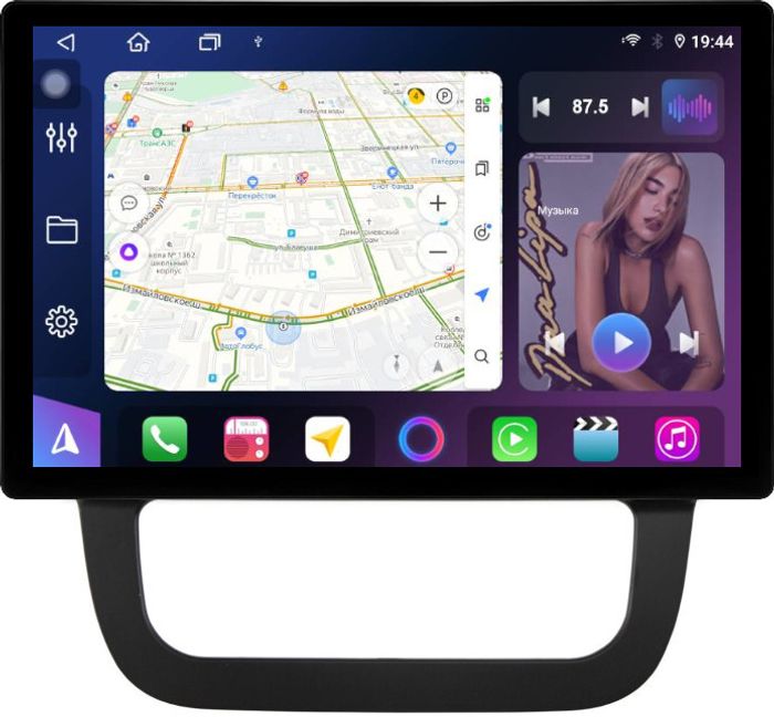 Магнитола для Volkswagen Jetta 5 2005-2010 (климат 2) - FarCar GX877 монитор 13" 2K QLED на Android 13, TS10, 6+128, CarPlay, 4G SIM-слот