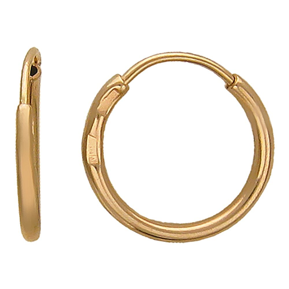 Серьги конго из красного золота 585 пробы JA-S-1С010397