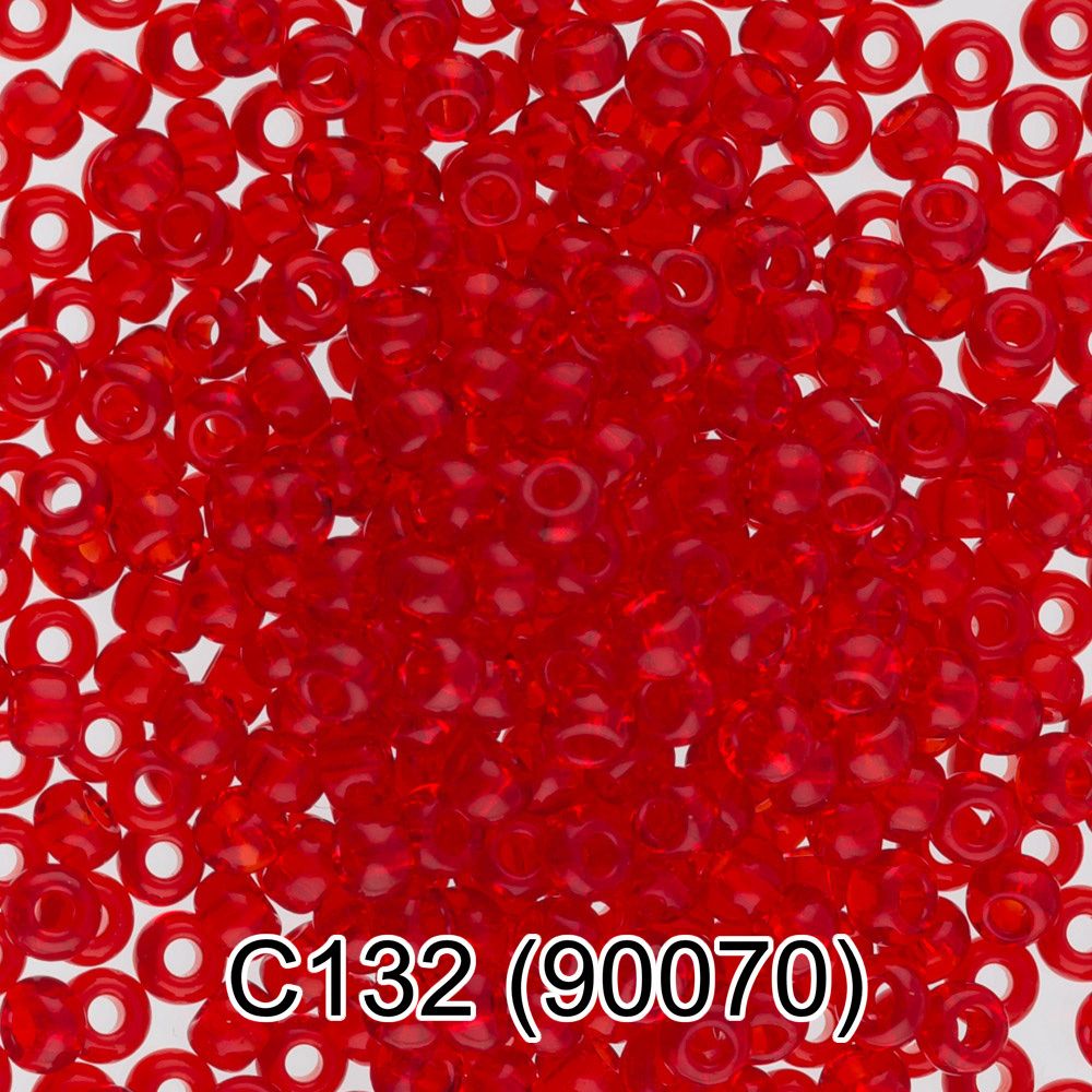 Бисер Gamma 10/0 (2.3 мм), 50 г, C132 красный, 90070, круглый 3