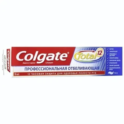 Зубная паста COLGATE TOTAL 12 Профессиональная отбеливающая 75мл