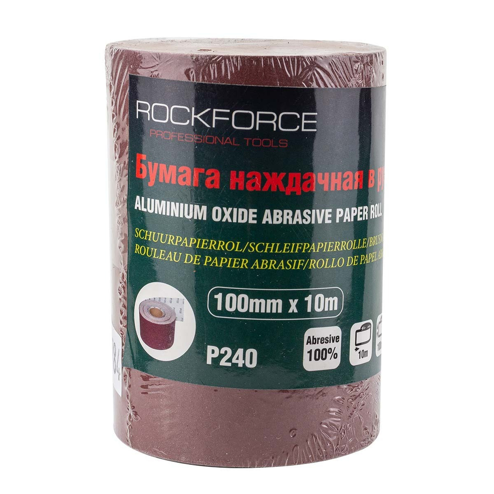 Бумага наждачная 100ммх10м в рулоне (P240) RockForce##Rock FORCE RF-SR4240A