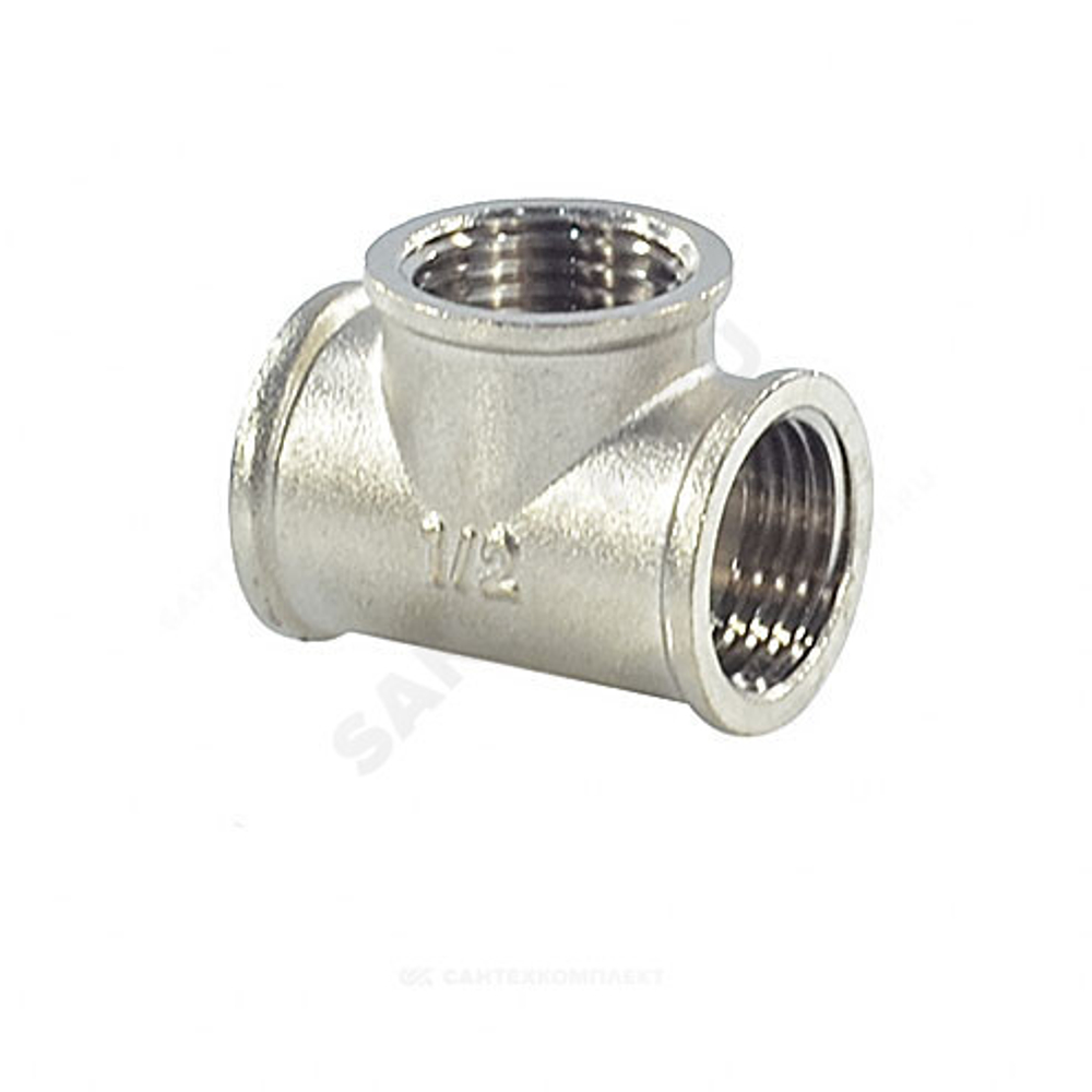 Тройник латунь никель Ду 32 (1 1/4") ВР/ВР SantechSystems