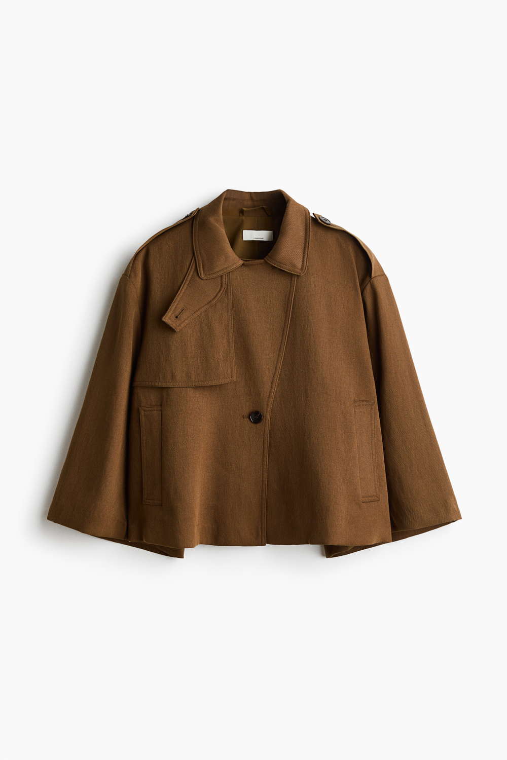Пальто-накидка из смеси льна - H&M