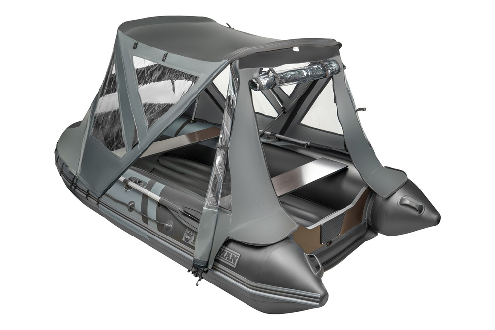 Тент трансформер КОМБИ Yachtman 340 НДНД (графит/черный)