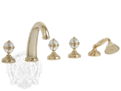 Смеситель для ванны на 5 отв. Migliore Cristalia Swarovski ML.CRS-3780
